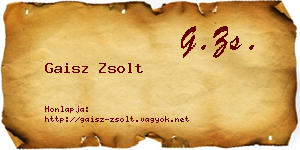 Gaisz Zsolt névjegykártya